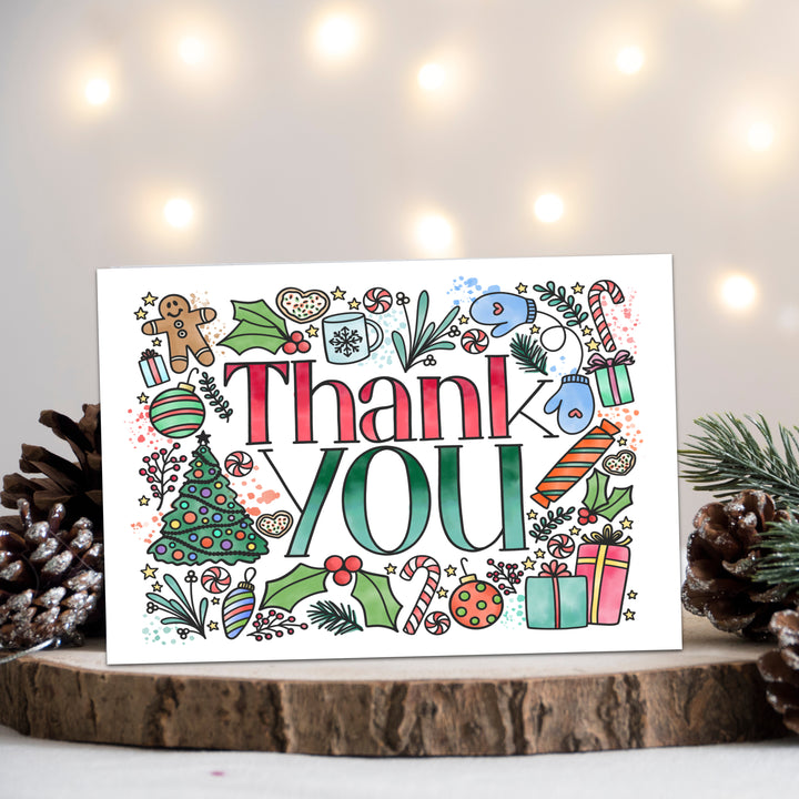 Christmas Hand Drawn Thank You Cards