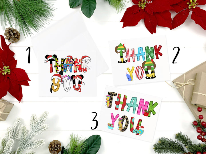 Christmas Hand Drawn Thank You Cards