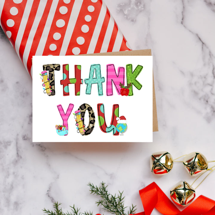 Christmas Hand Drawn Thank You Cards