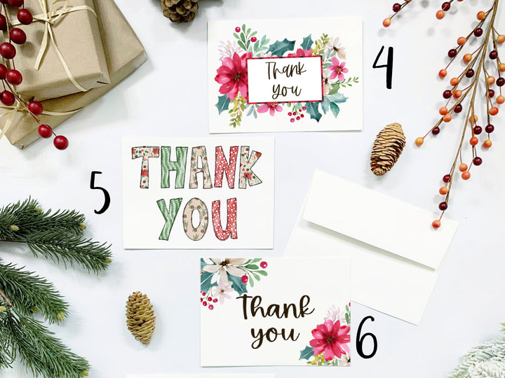 Christmas Hand Drawn Thank You Cards