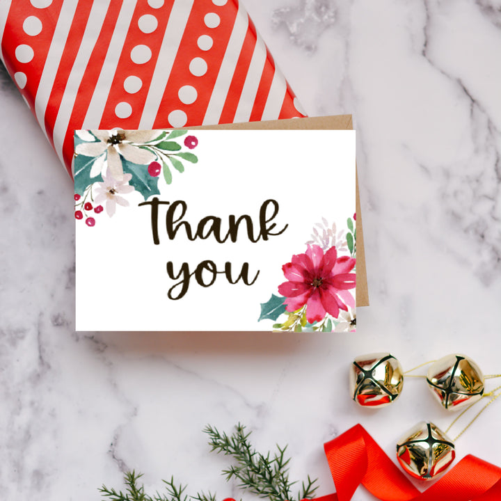 Christmas Hand Drawn Thank You Cards
