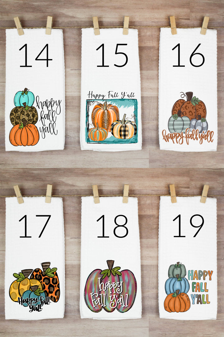 Fall Microfiber Waffle Weave Kitchen Towels - Simply Crafty