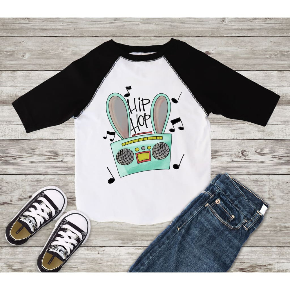 Boys Easter Bunny Radio Hip Hop Shirt - Simply Crafty