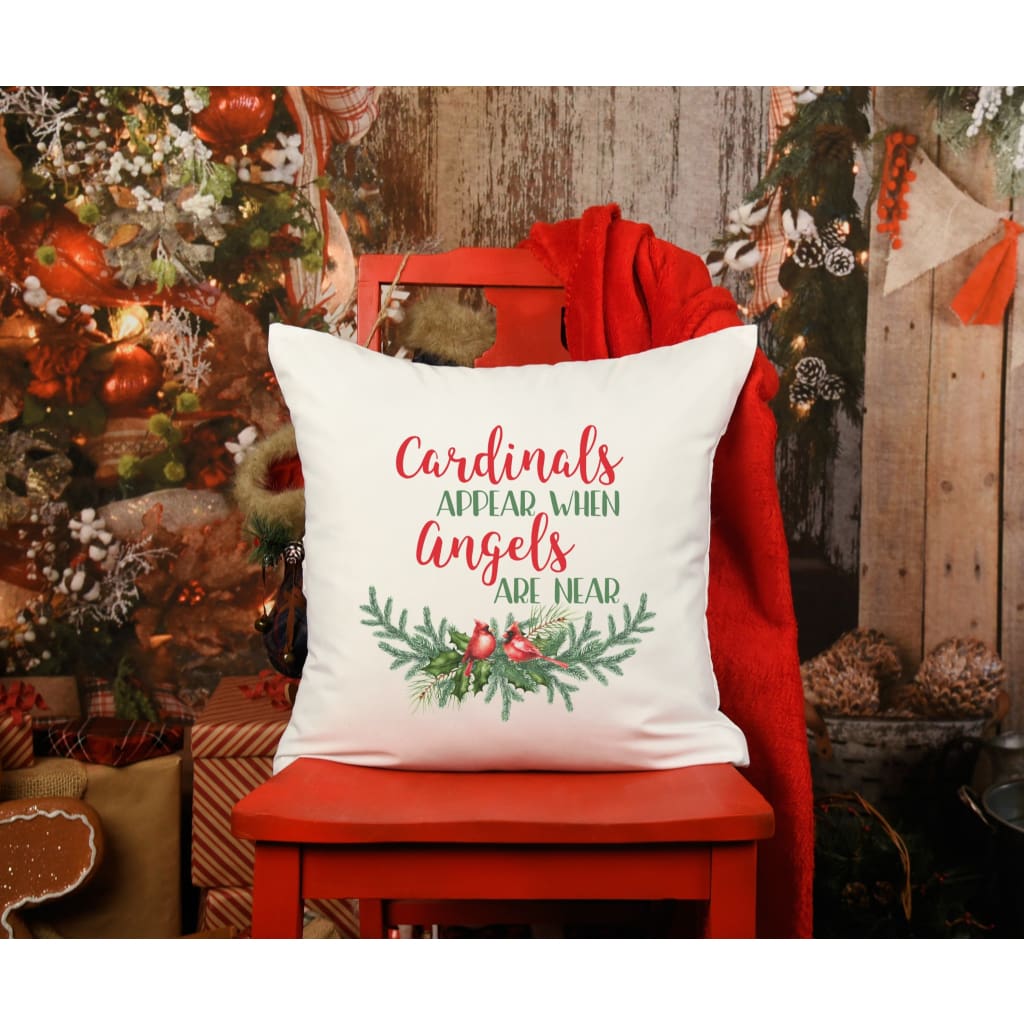 Christmas Cardinal Personalized Grief Gift Throw Pillow - Simply Crafty
