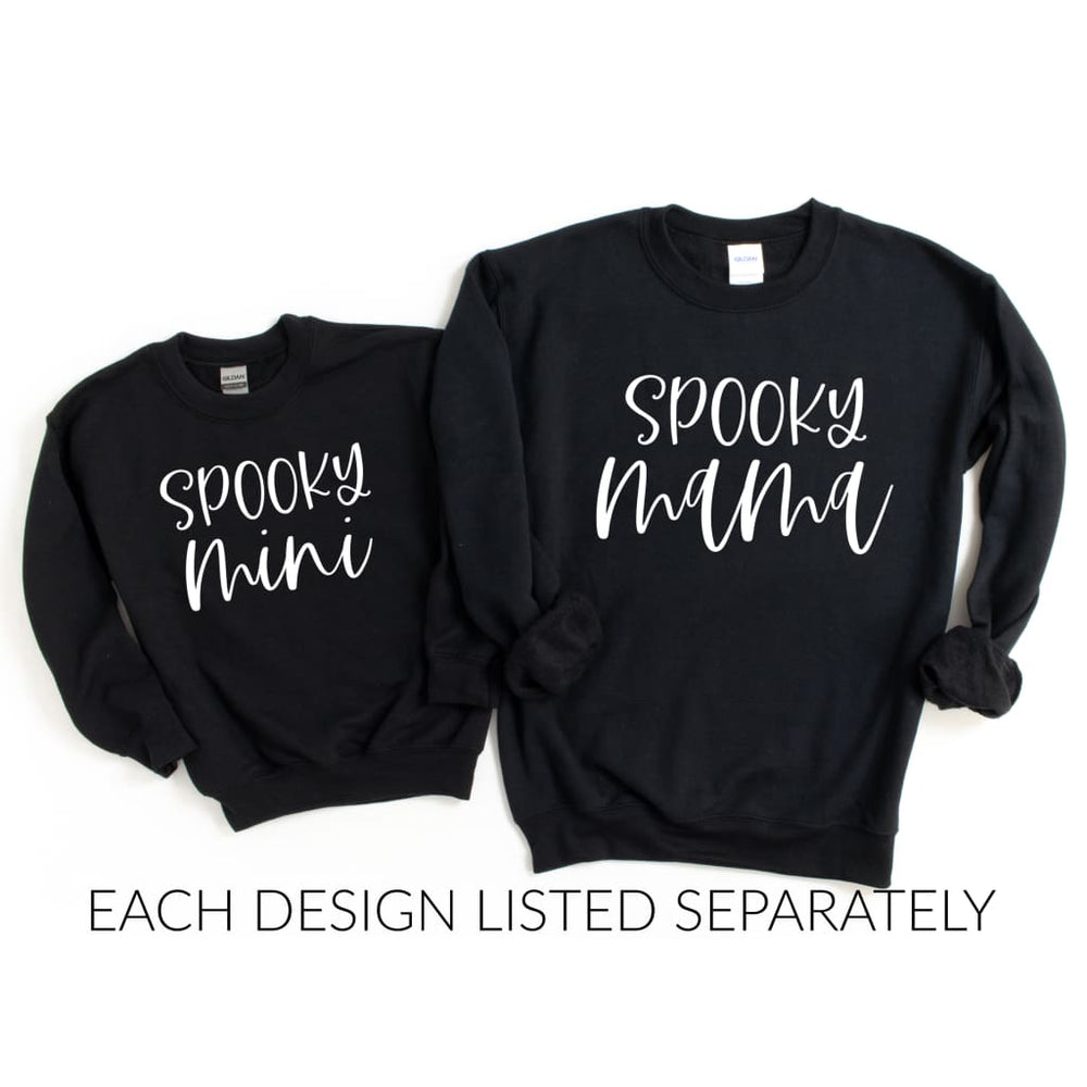 Girls Halloween Spooky Mini Matching Fall Kids Sweatshirt - Simply Crafty