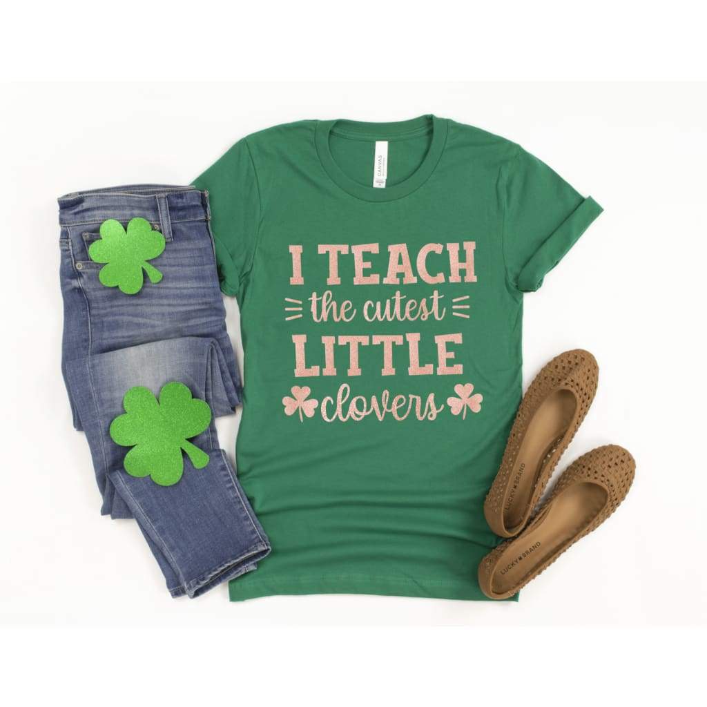 I Teach the Cutest Clovers Teacher St Patrick's Day Shirt - Simply Crafty