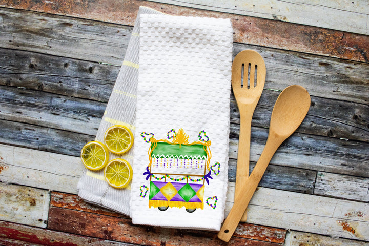 Mardi Gras, Dish Towels, Fleur De Lis, Mardi Gras Decor, Hostess Gift,