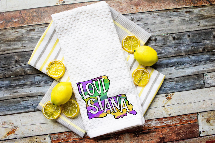 Mardi Gras, Tea Towels, New Orleans Decor, Gift for Her, Girlfriend Gift,