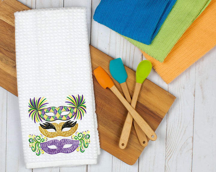 Mardi Gras, Dish Towels, Fleur De Lis, Mardi Gras Decor, Hostess Gift,