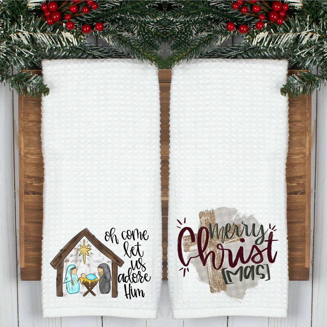 Christian, Christmas Tea Towels, Christmas Decor, Religious Gifts for Mom,