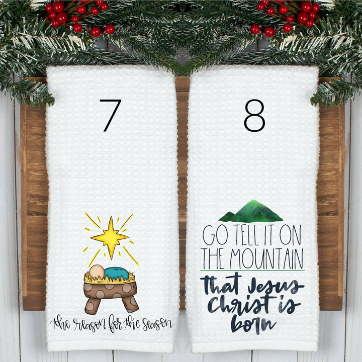 Christian, Christmas Tea Towels, Christmas Decor, Religious Gifts for Mom,