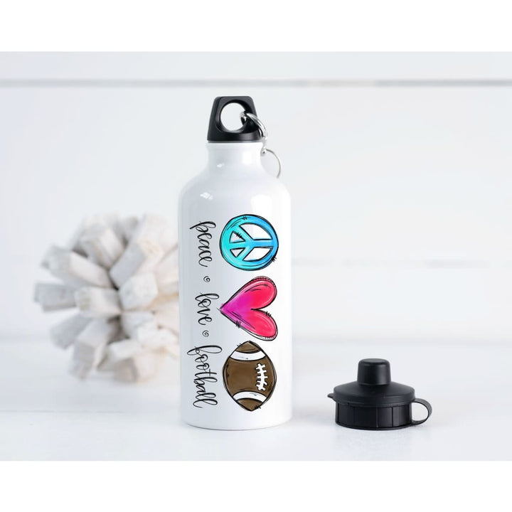 Peace Love Sports Gift Gym Bottle 20 oz Aluminum Water Bottle - Simply Crafty
