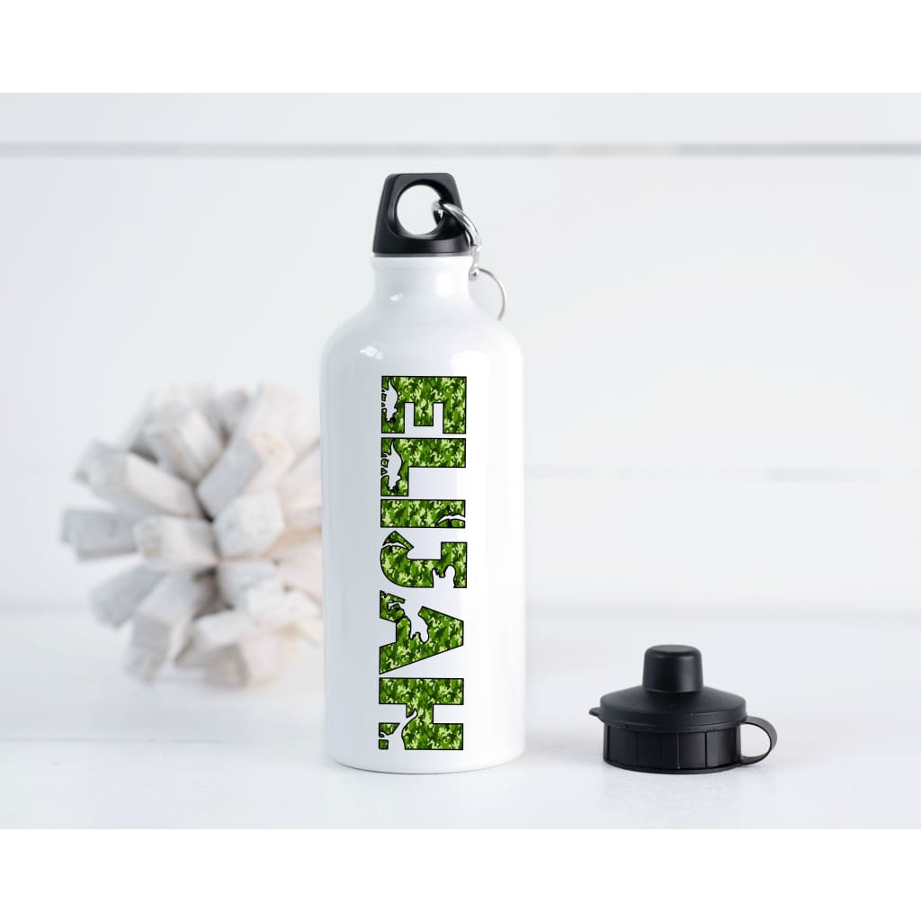 Personalized Dinosaur Boys 20 oz Metal Water Bottle - Simply Crafty