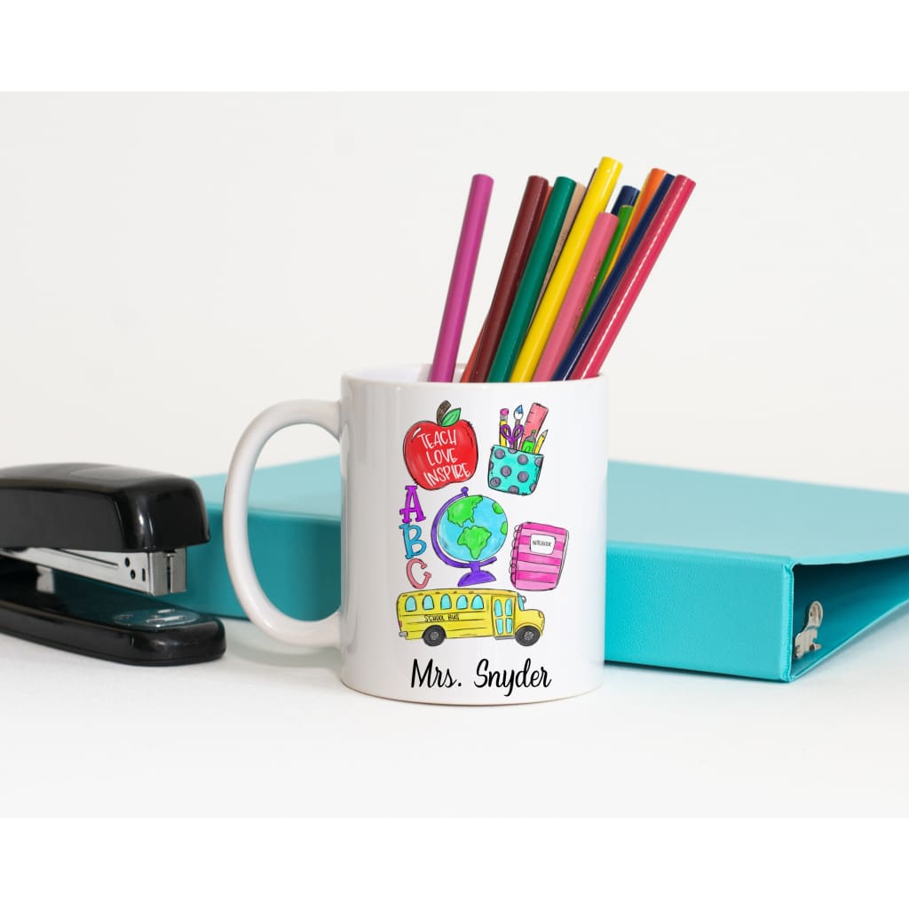 Personalized Teacher 11 oz Ceramic Coffee Mug - Simply Crafty