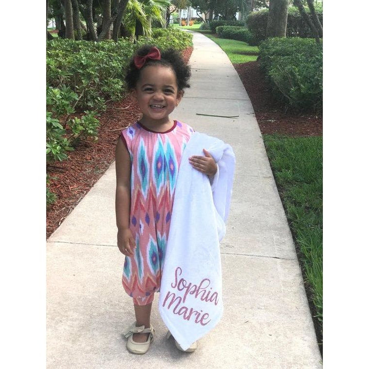 Personalized White Plush Baby Blanket - Simply Crafty