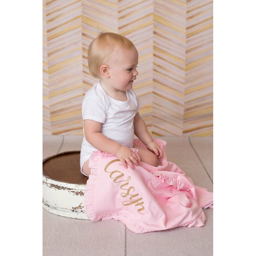 Pink Ruffle Baby Blanket - Simply Crafty