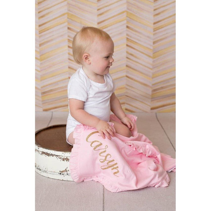 Pink Ruffle Baby Blanket - Simply Crafty