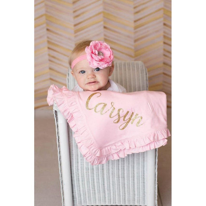 Pink Ruffle Baby Blanket - Simply Crafty