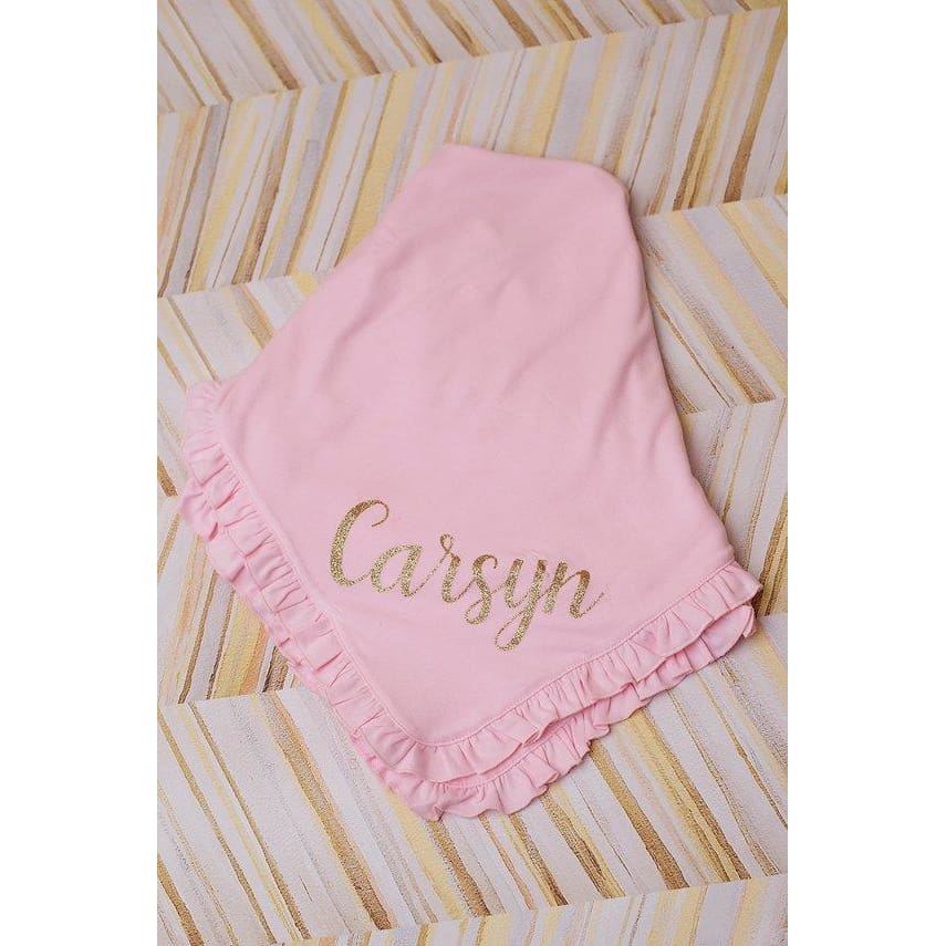 Pink Ruffle Baby Blanket - Simply Crafty