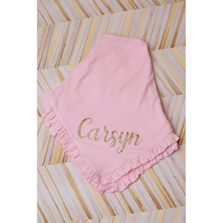Pink Ruffle Baby Blanket - Simply Crafty