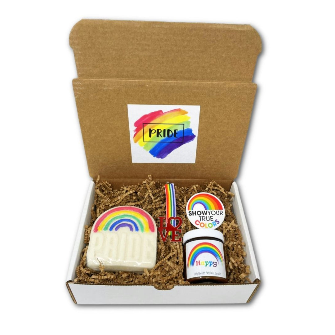 Pride Gift Box - Happy, Pride, Flags, Love is Love Candle - Oily BlendsPride Gift Box - Happy, Pride, Flags, Love is Love Candle