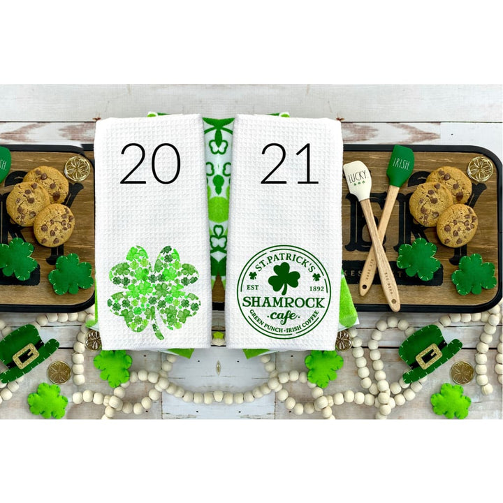 St Patrick's Day Home Decor Microfiber Waffle Weave Kitchen Towels - Simply Crafty