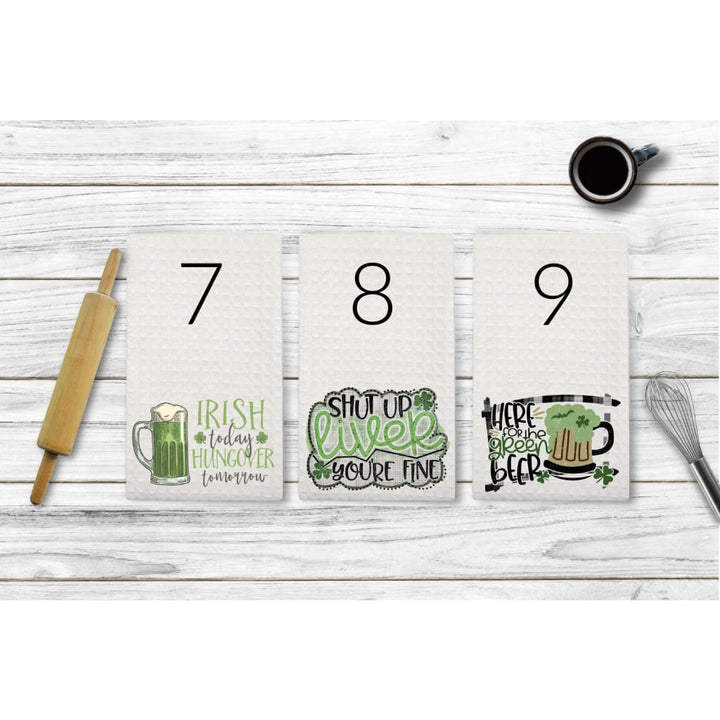 St Patrick's Day Home Decor Microfiber Waffle Weave Kitchen Towels - Simply Crafty