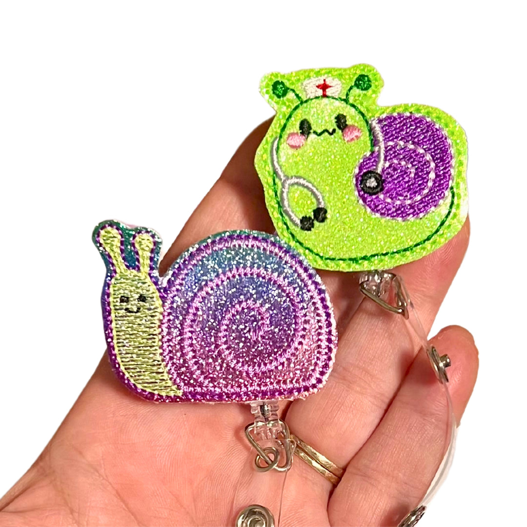 Elevate Your Scrubs with Our Cute Snail Badge Reel: A Whimsical Touch for Healthcare Heroes