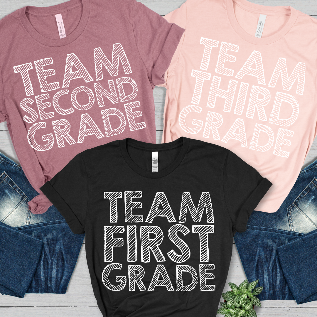 Teacher Team First Second Third Grade Back to School Shirt