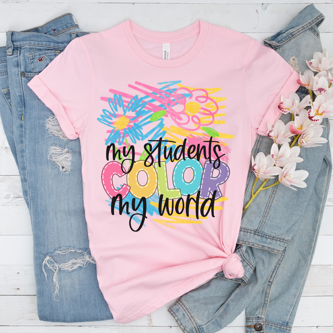 My Students Color My World Teacher Back to School Shirt