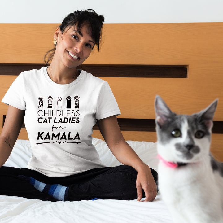 Childless Cat Ladies for Kamala Paws | Adult Unisex Short Sleeve Tee | Election 2024