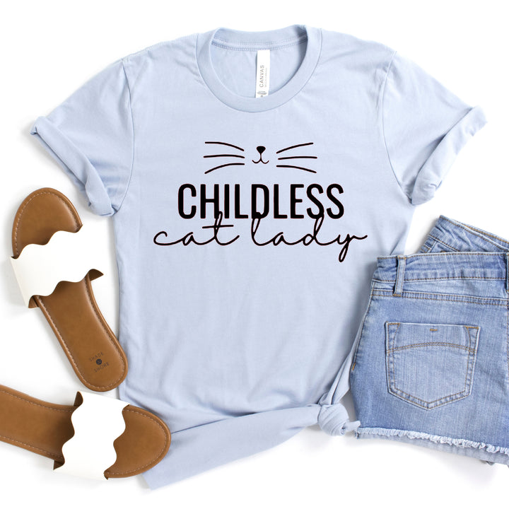 Childless Cat Lady for Kamala | Adult Unisex Short Sleeve Tee | Election 2024