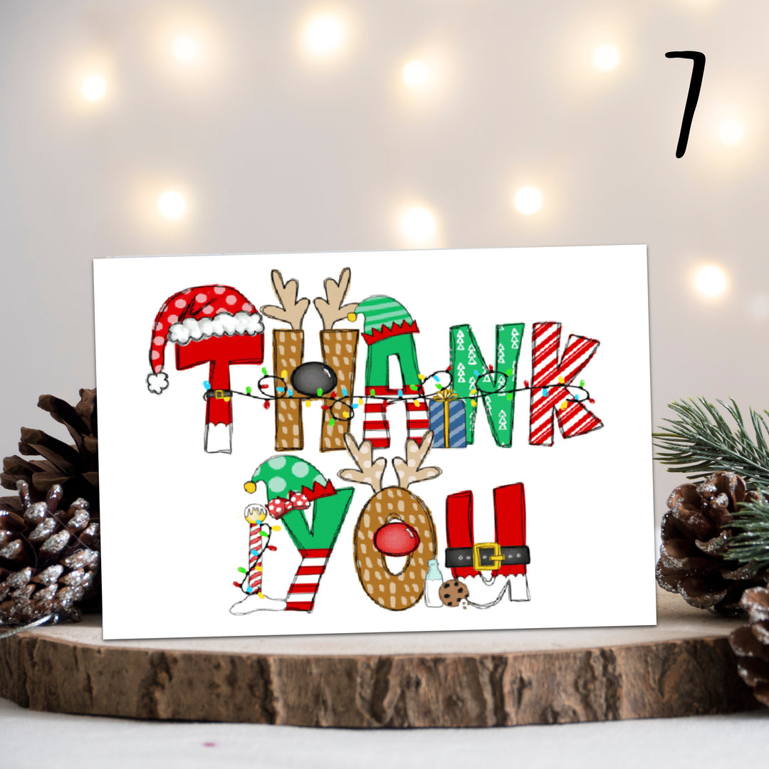 Christmas Hand Drawn Thank You Cards