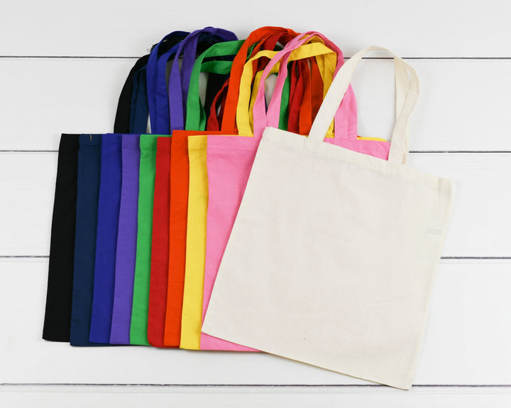 Labeled Grocery Shopping Tote Bags