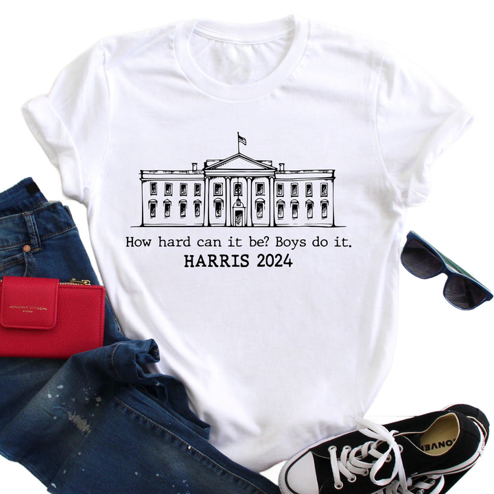 How Hard Can It Be Harris | Adult Unisex Short Sleeve Tee | Election 2024