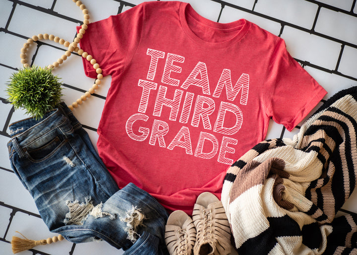 Teacher Team First Second Third Grade Back to School Shirt