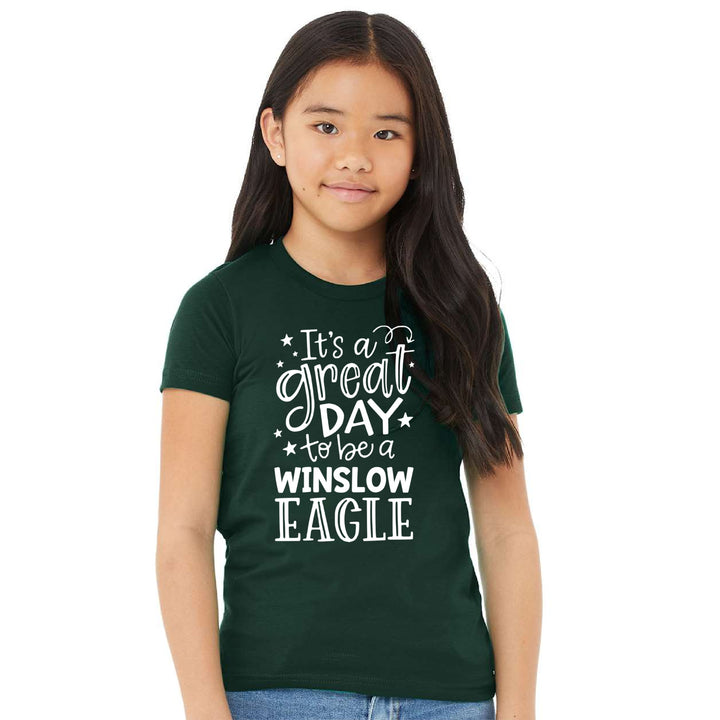 Great Day Winslow Eagle | Youth Unisex Short Sleeve Tee | Winslow School 6 Fundraiser