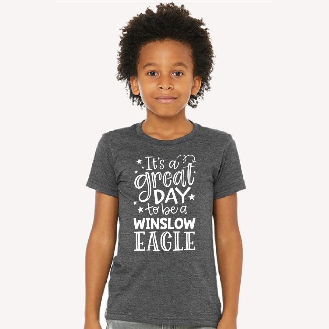 Great Day Winslow Eagle | Youth Unisex Short Sleeve Tee | Winslow School 6 Fundraiser