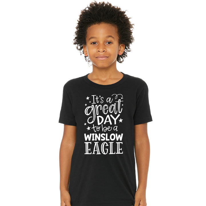 Great Day Winslow Eagle | Youth Unisex Short Sleeve Tee | Winslow School 6 Fundraiser