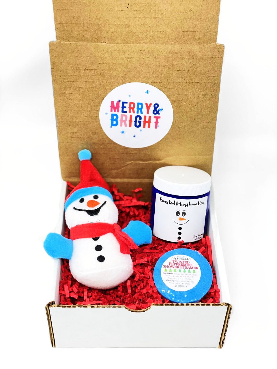 Snowman Plush and Candle Christmas Gift Set - Oily BlendsSnowman Plush and Candle Christmas Gift Set