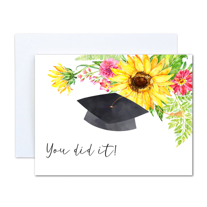 Floral Congratulations Graduation Greeting Card