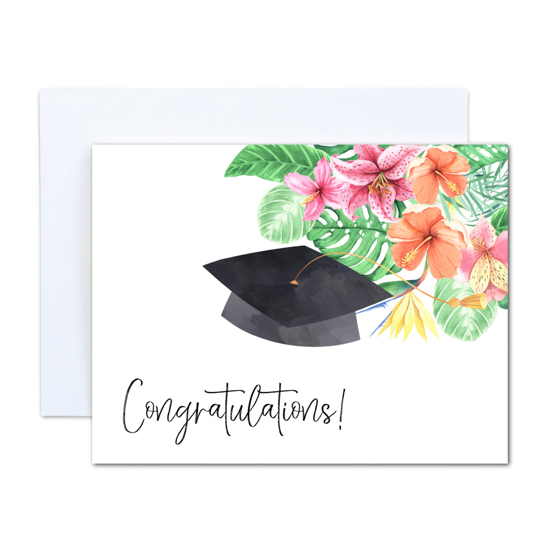 Floral Congratulations Graduation Greeting Card