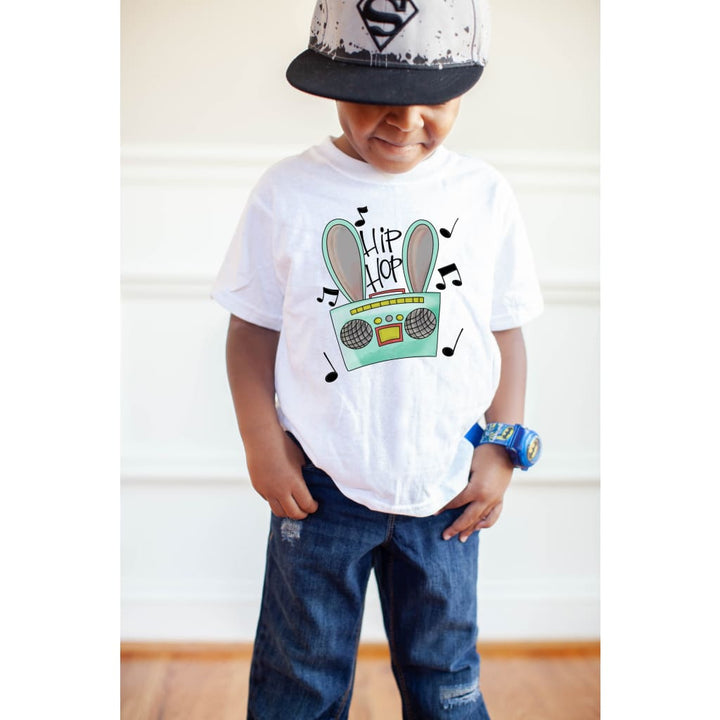 Boys Easter Bunny Radio Hip Hop Shirt - Simply Crafty