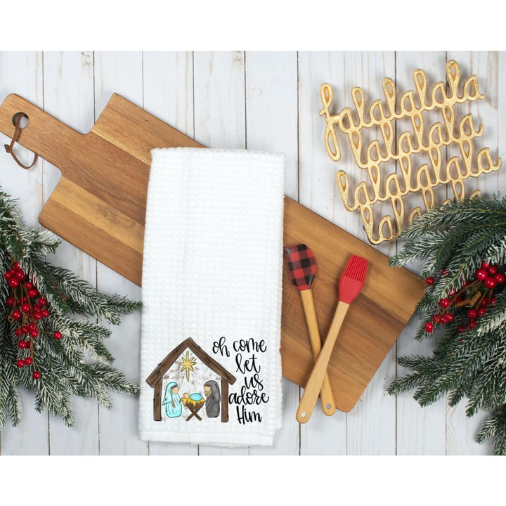 Christmas Christian Microfiber Waffle Weave Kitchen Towels - Simply Crafty