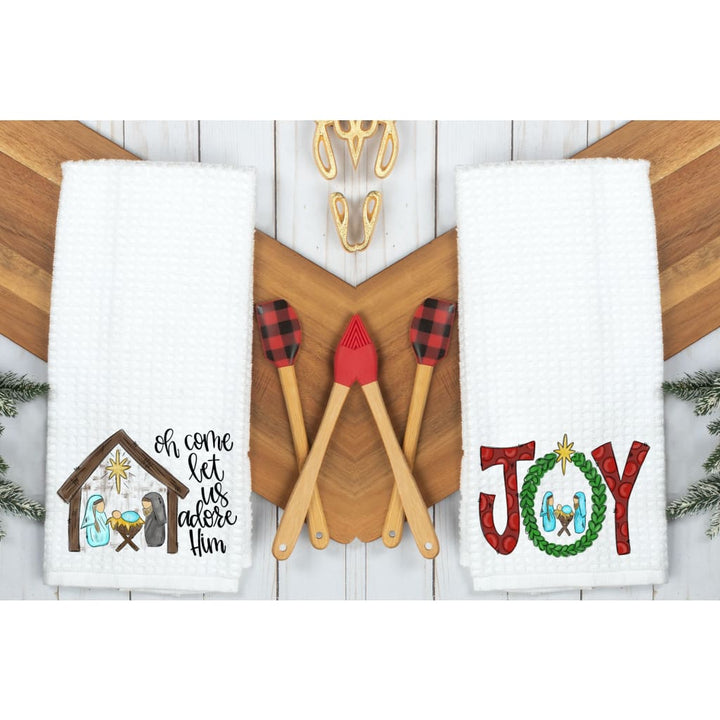 Christmas Christian Microfiber Waffle Weave Kitchen Towels - Simply Crafty