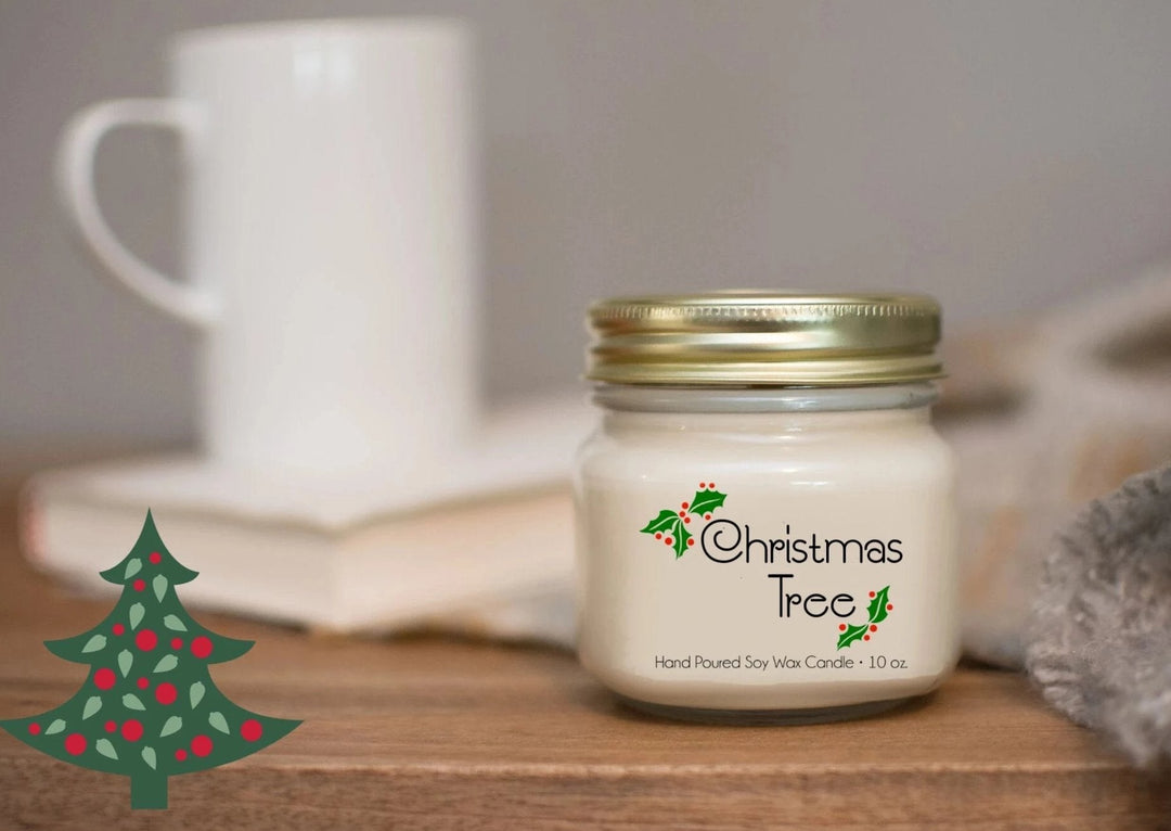 Christmas Scent - 50 Hour Burn Time Soy Wax Candles - Oily BlendsChristmas Scent - 50 Hour Burn Time Soy Wax Candles