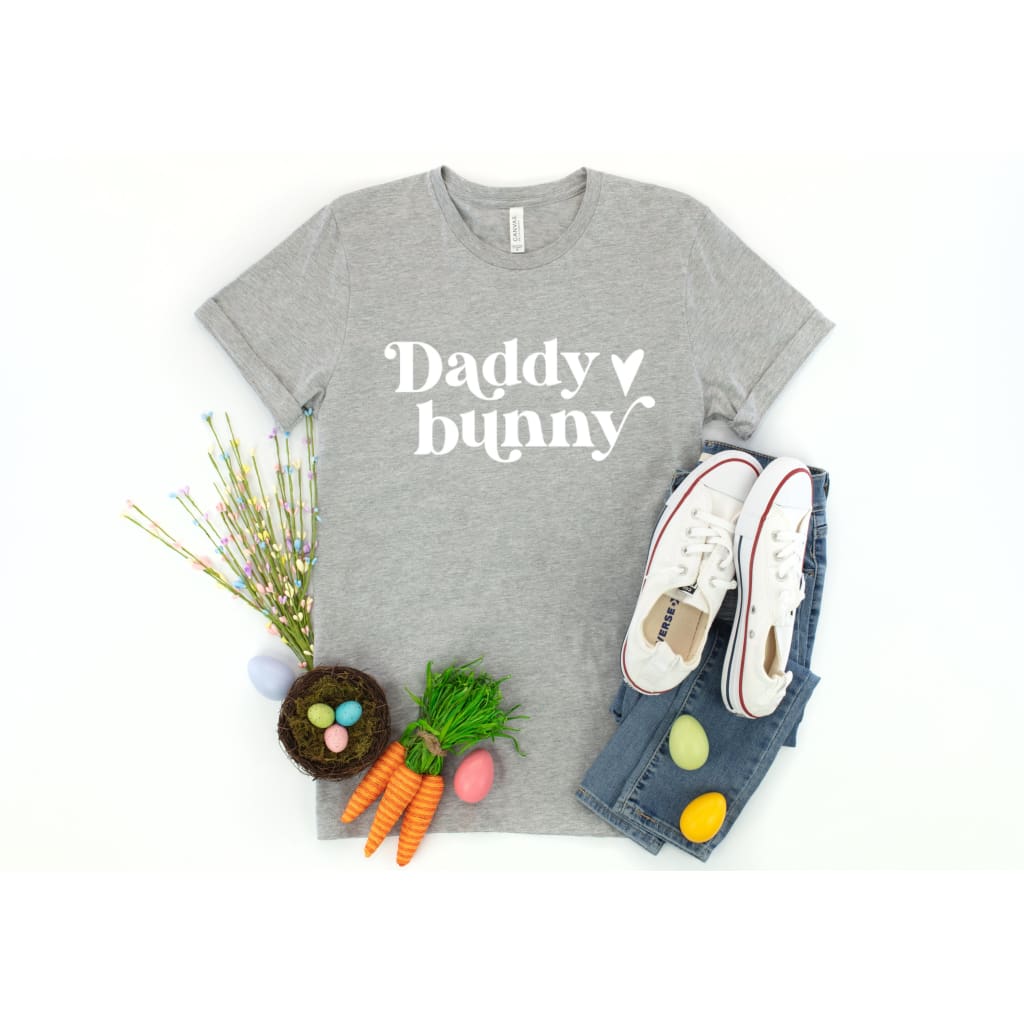 Daddy Bunny Easter Dad Bella Canvas Tshirt - Simply Crafty