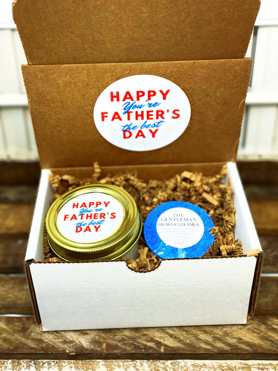 Father's Day Gift Box - Shower steamer and candle - Oily BlendsFather's Day Gift Box - Shower steamer and candle