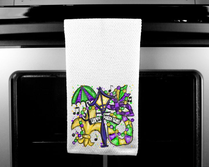 Mardi Gras, Tea Towels, New Orleans Decor, Gift for Her, Girlfriend Gift,