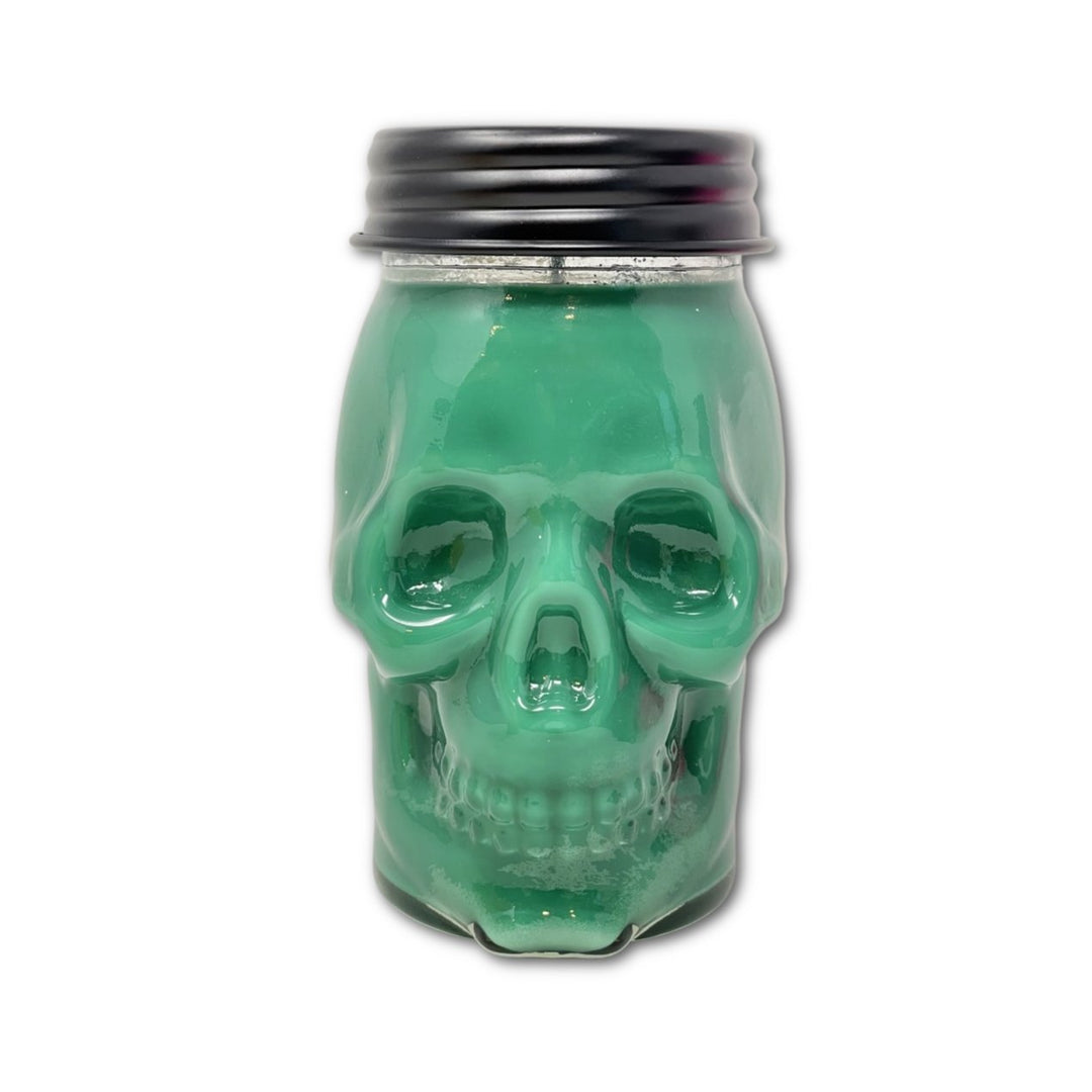 Mardi Gras Skull Candles in Specialty Jar with Glitter - Oily BlendsMardi Gras Skull Candles in Specialty Jar with Glitter